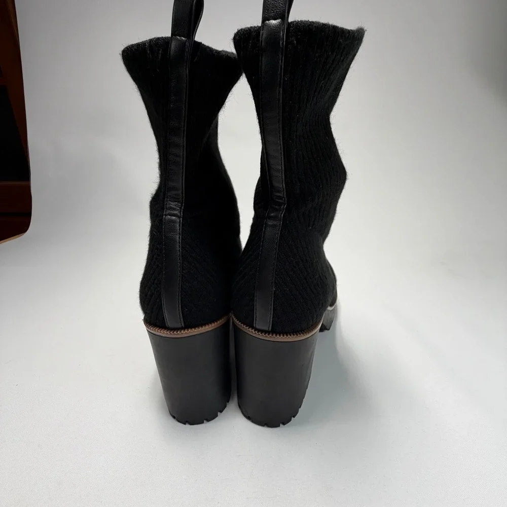 Chinese Laundry‎ Platform Sock Boots Lug Sole Black Womens 10 Chunky